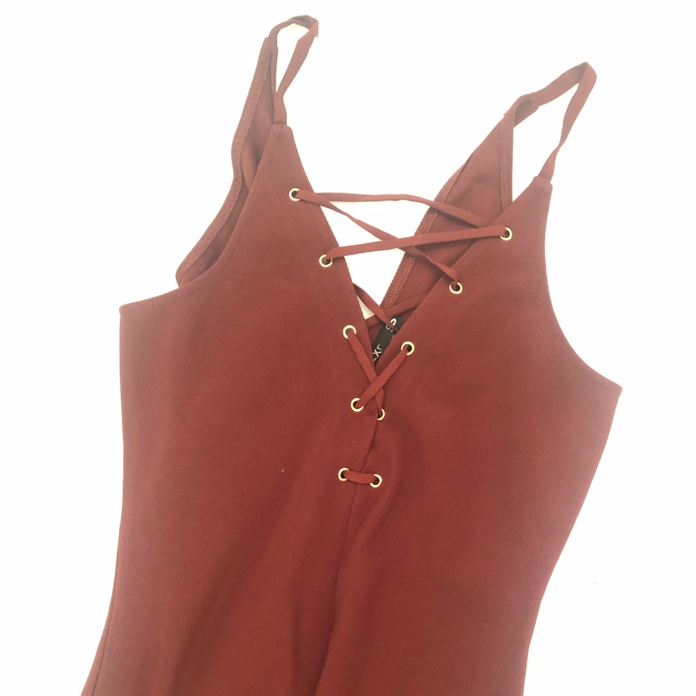 Express lace up front bodysuit